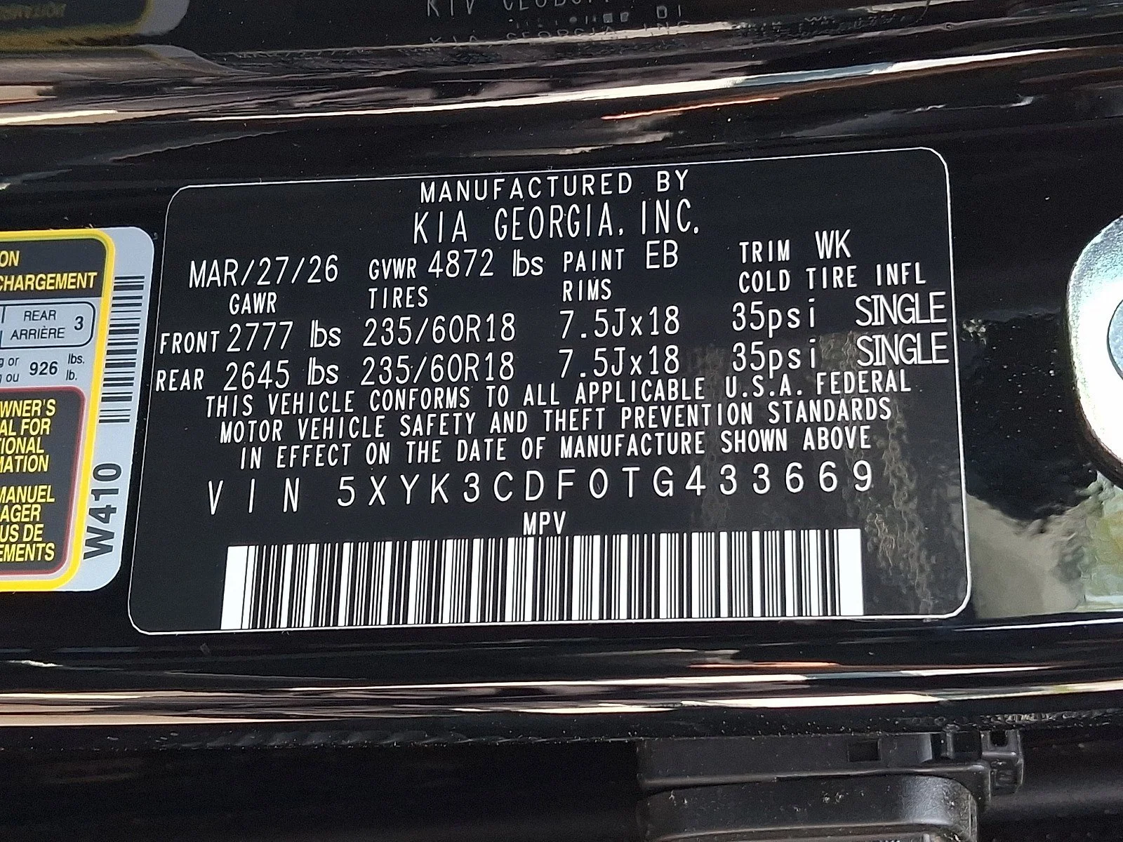 New 2026 Ebony Black Kia EX image 13