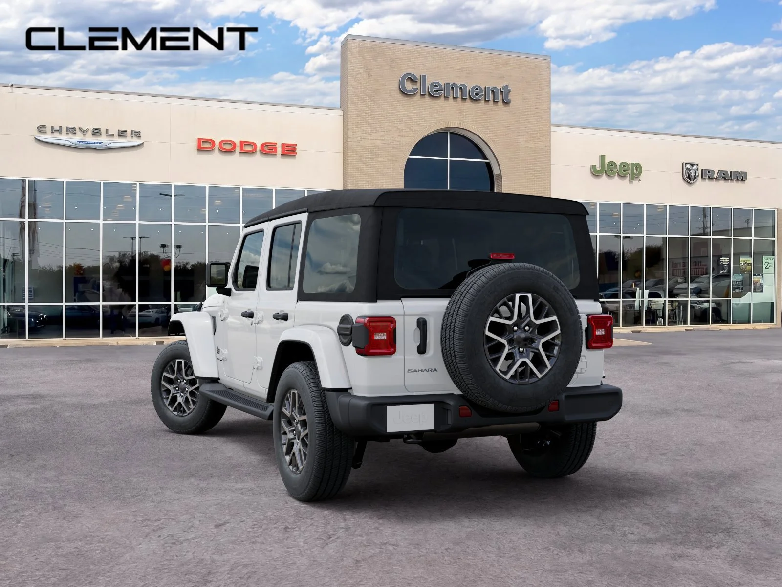 New 2026 Bright White Clear-Coat Exterior Paint Jeep Sahara image 3