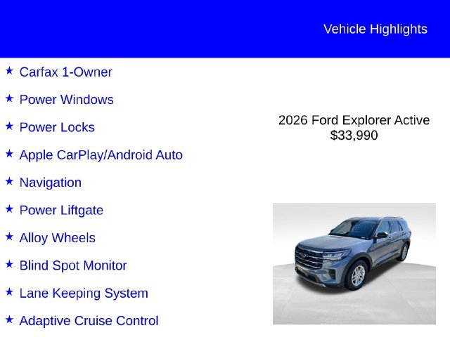 Used 2026 Vapor Blue Metallic Ford Active image 2