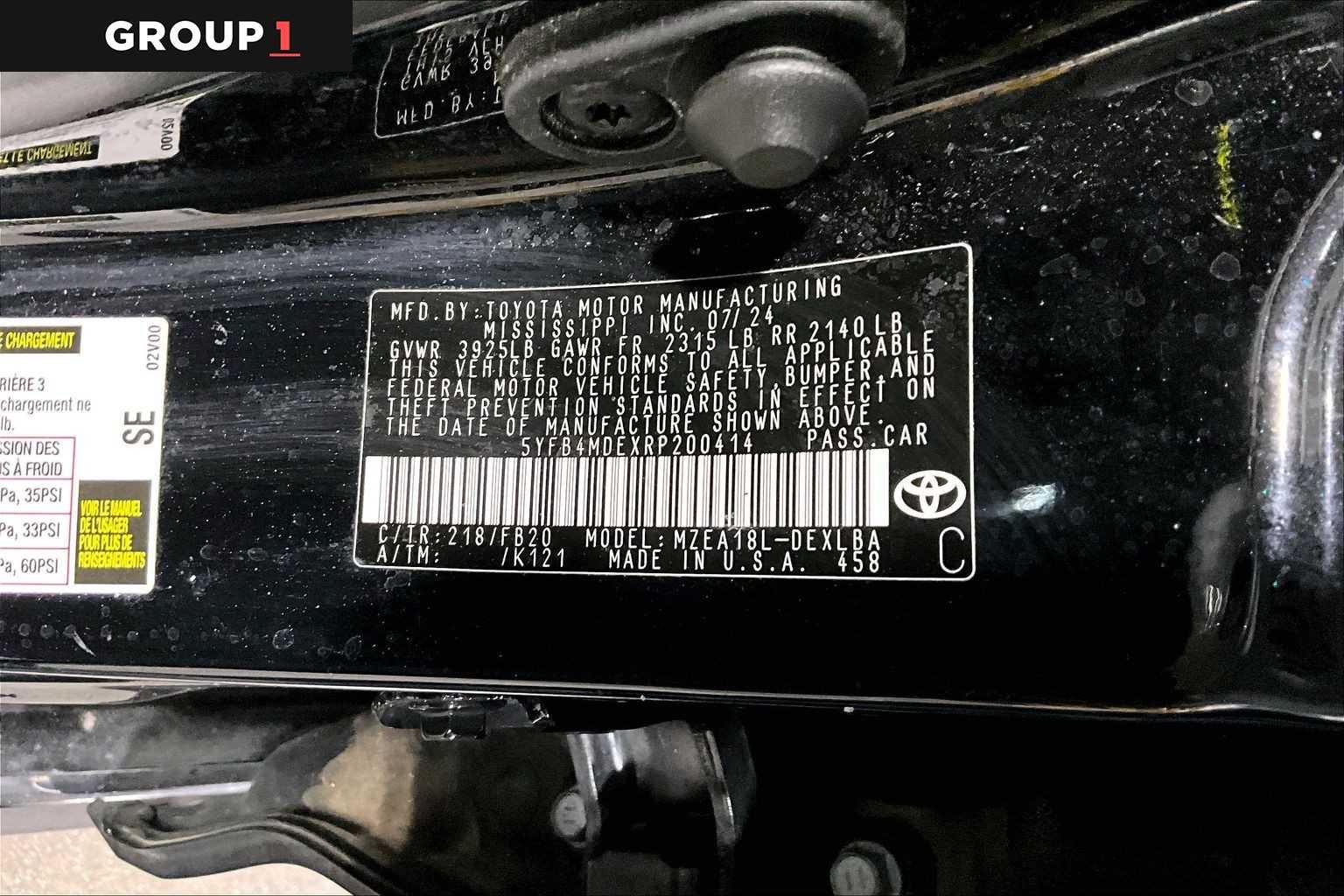 Certified Used 2024 Midnight Black Metallic Toyota LE image 37