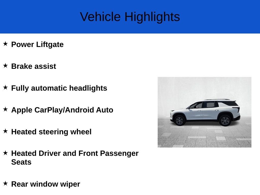 New 2026 Summit White Chevrolet LT image 3