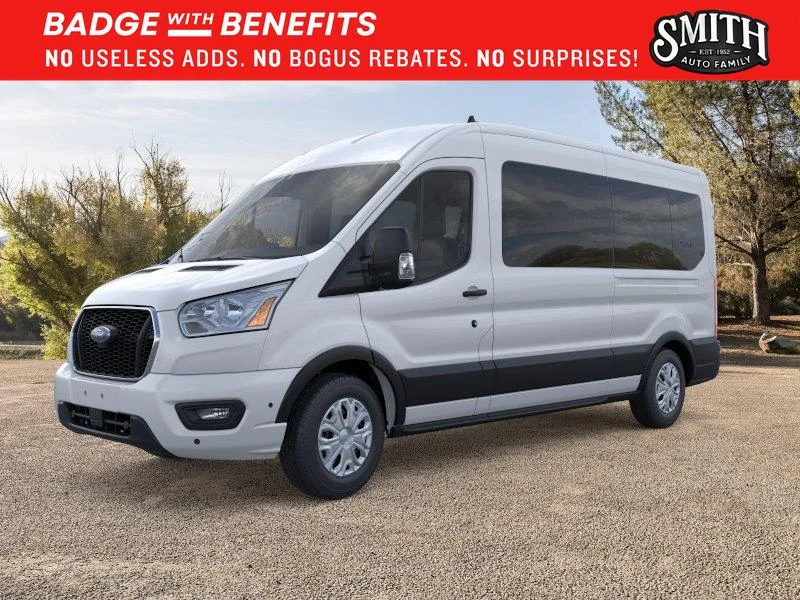 New 2025 Oxford White Ford Passenger Van XLT image 1