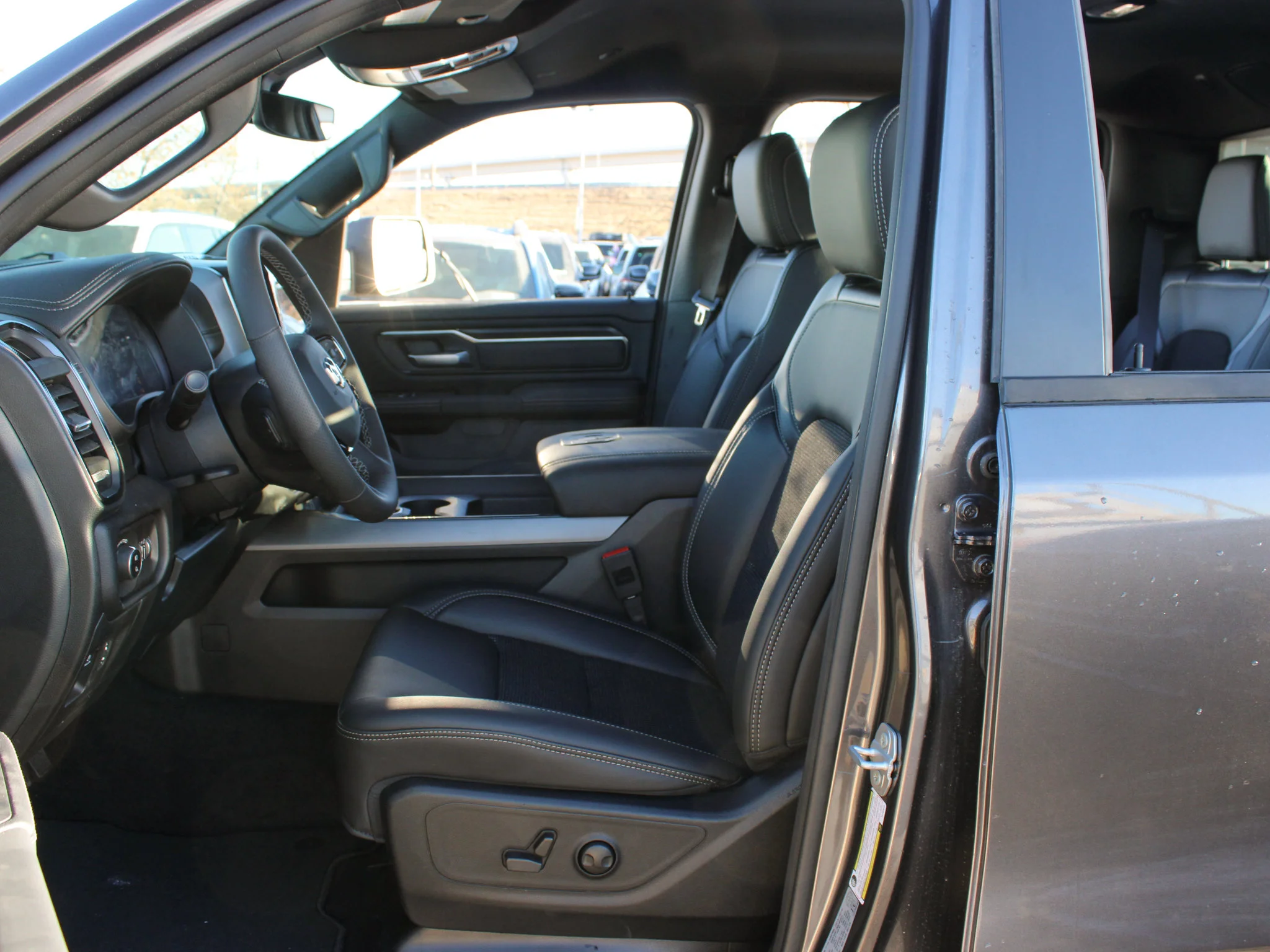 New 2026 Grey RAM Sport* Crew Cab 4x4, 3.5 Inch Lift, 35 Inch Tires, Fuel Wheels, Trigger Industries Mudflaps image 10
