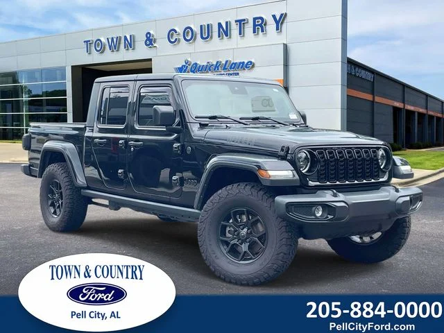 Used 2024 Black Clearcoat Jeep Willys image 1