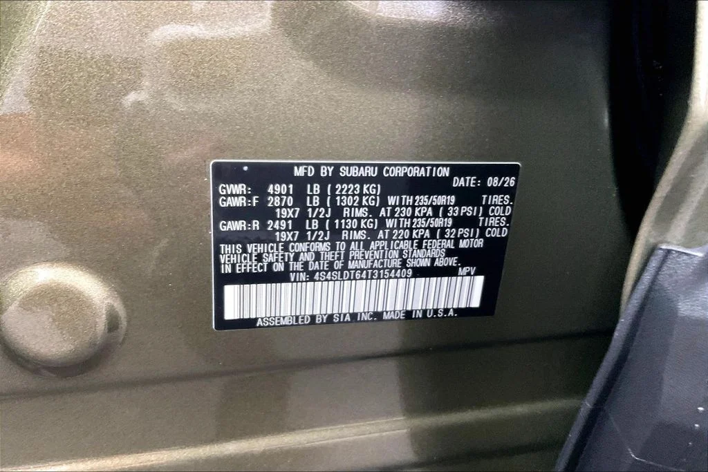 New 2026 AUTUMN GREEN METALLIC Subaru Touring image 13