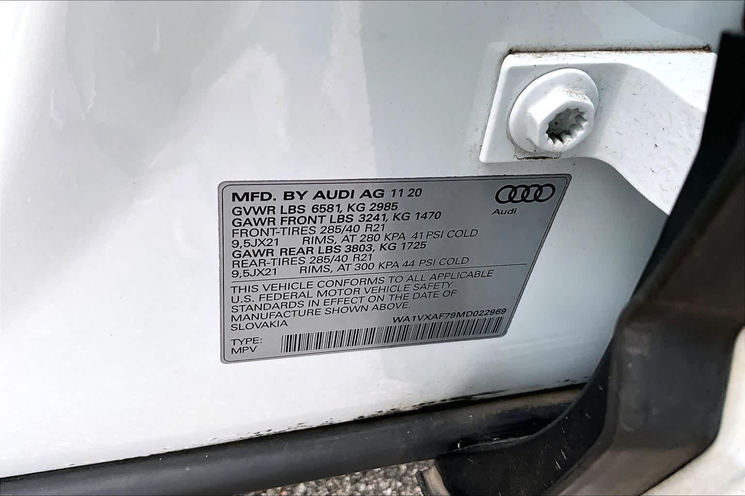 Used 2021 Glacier White Metallic Audi Prestige image 39