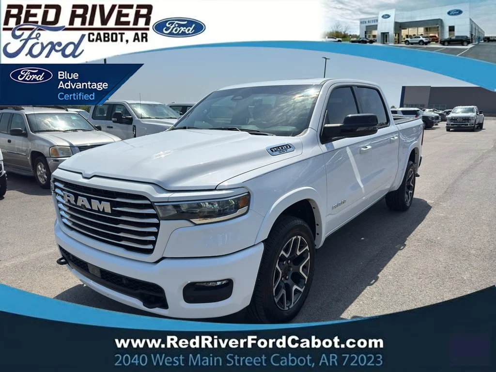 Used 2025 Bright White Clearcoat Ram Laramie image 1