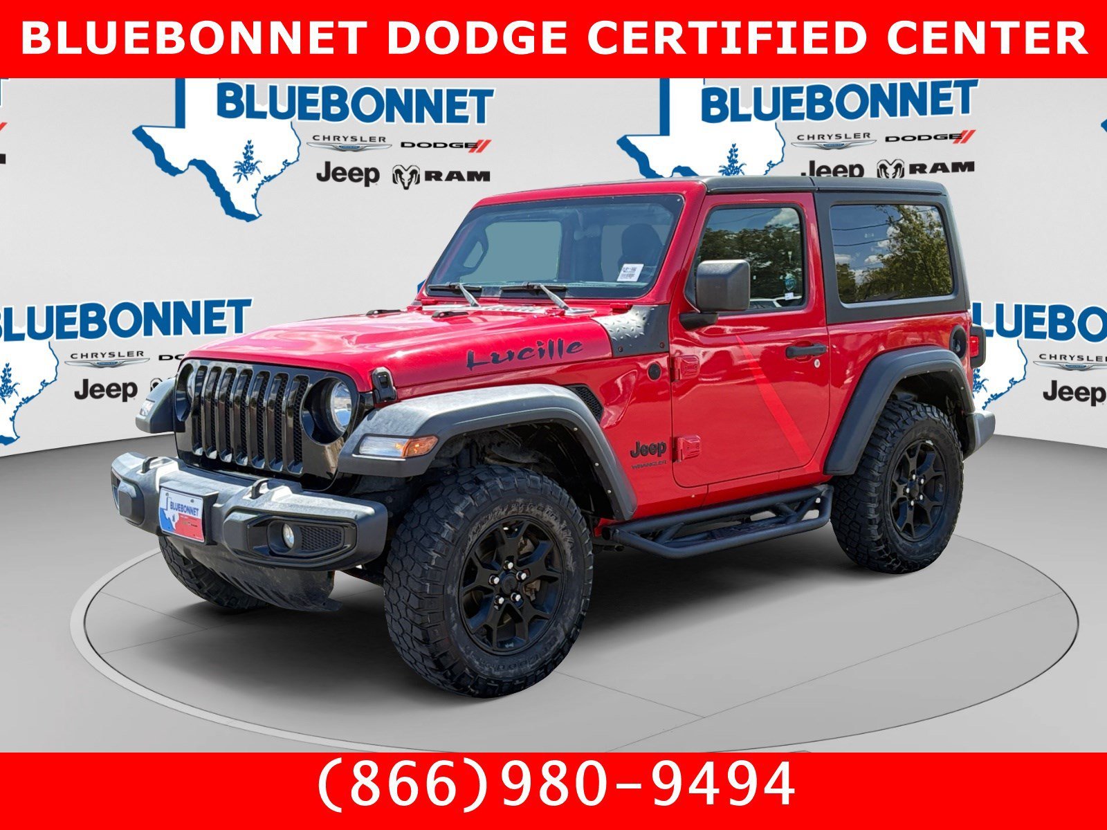Used 2021 Firecracker Red Clearcoat Jeep Willys Sport image 1