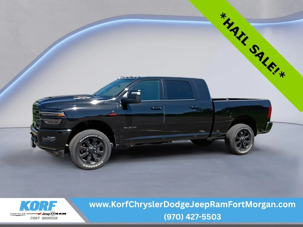 New 2026 Diamond Black Crystal Pearl-Coat Exterior Paint RAM Laramie image 1