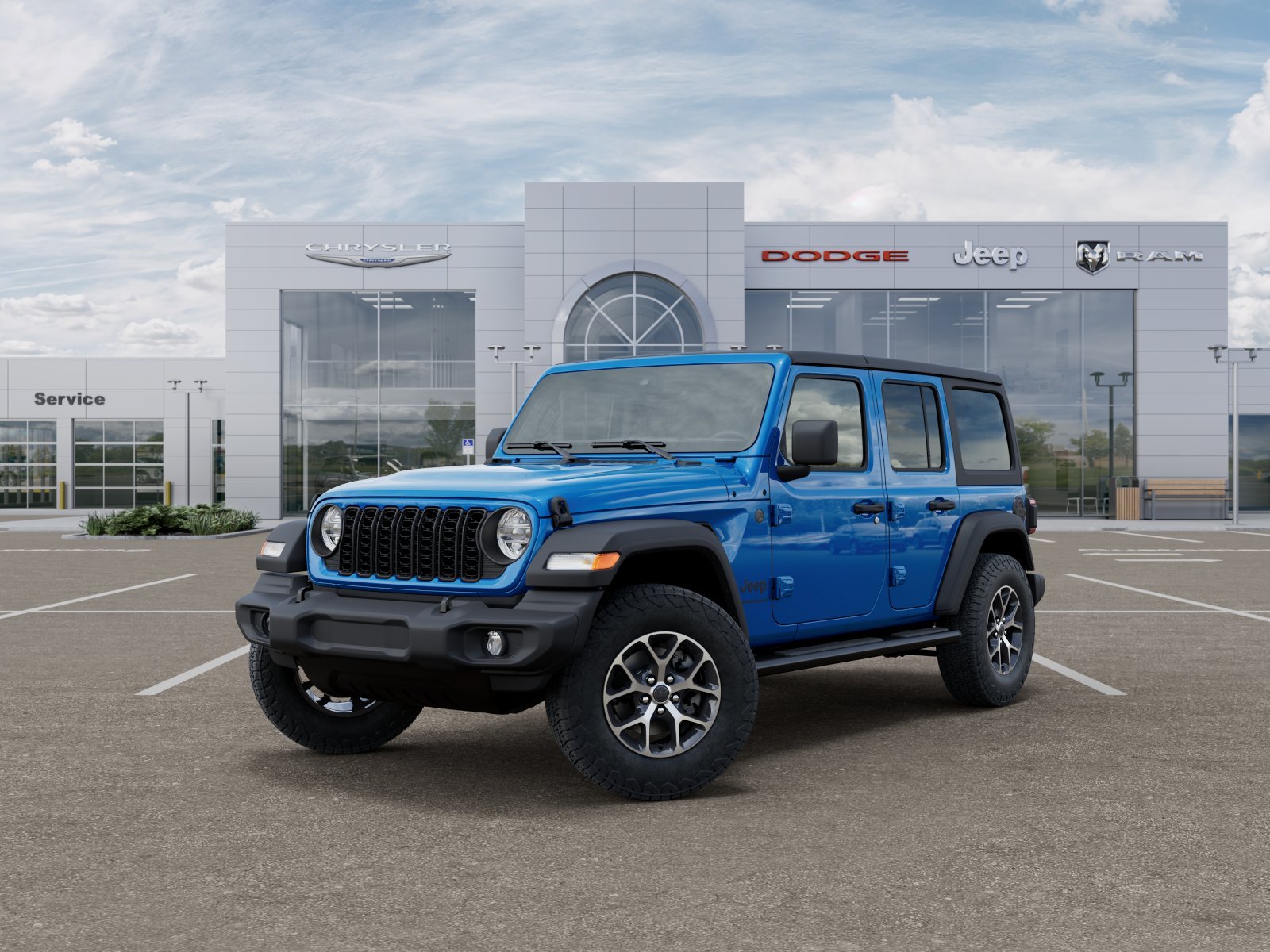 New 2025 Hydro Blue Pearl-Coat Exterior Paint Jeep Sport S image 29