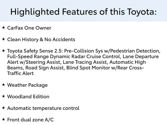 Used 2024 White Toyota Woodland Edition image 2