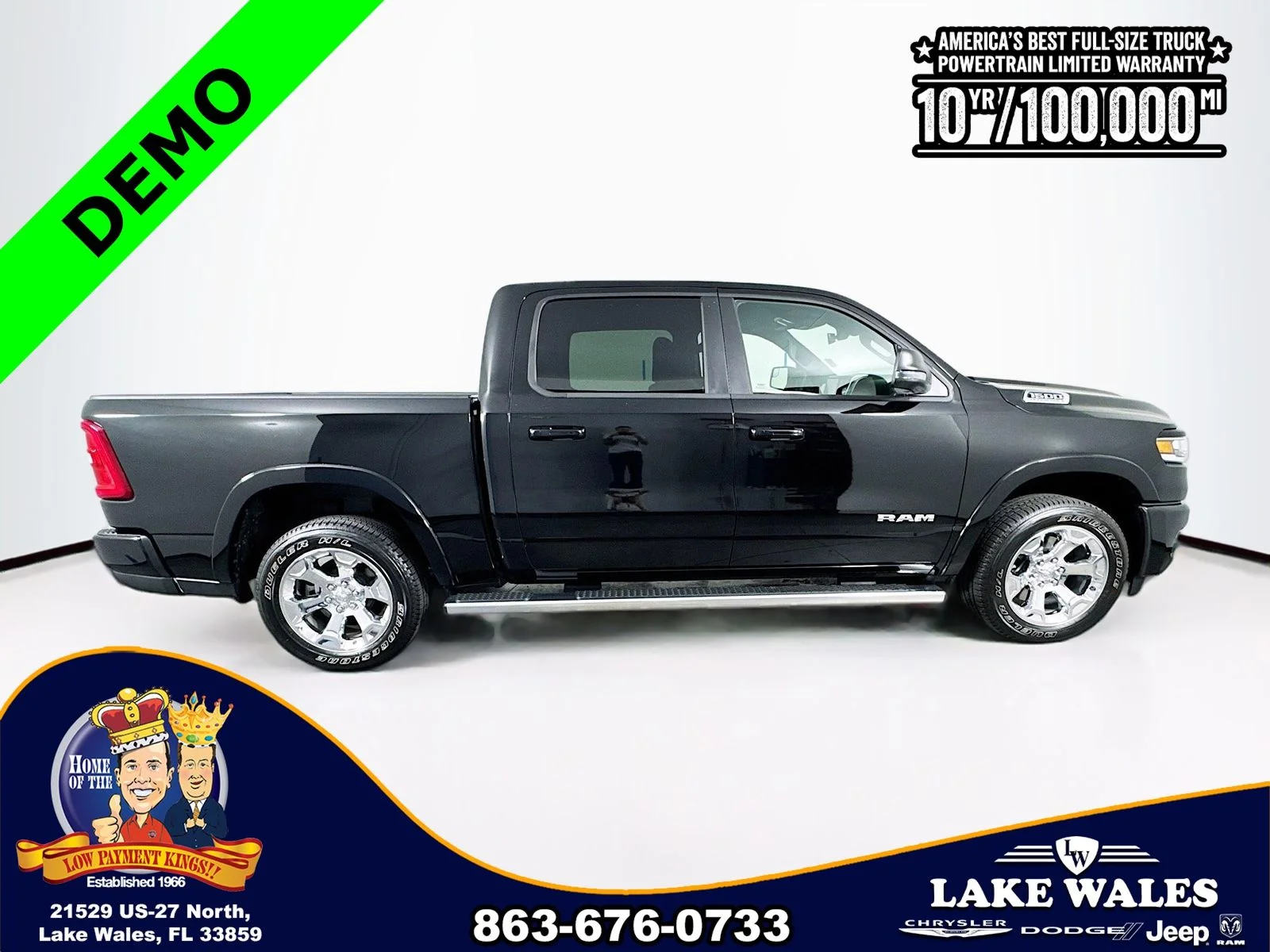 New 2026 Diamond Black Crystal Pearl-Coat Exterior Paint RAM BIG HORN image 7