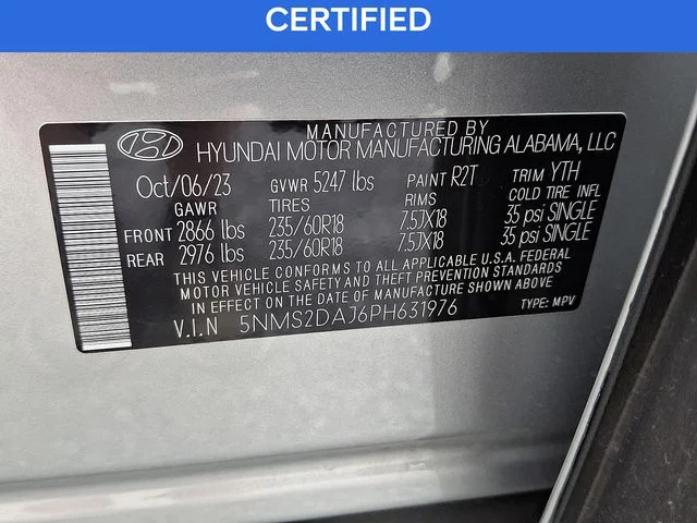 Certified Used 2023 Silver Hyundai SEL image 26