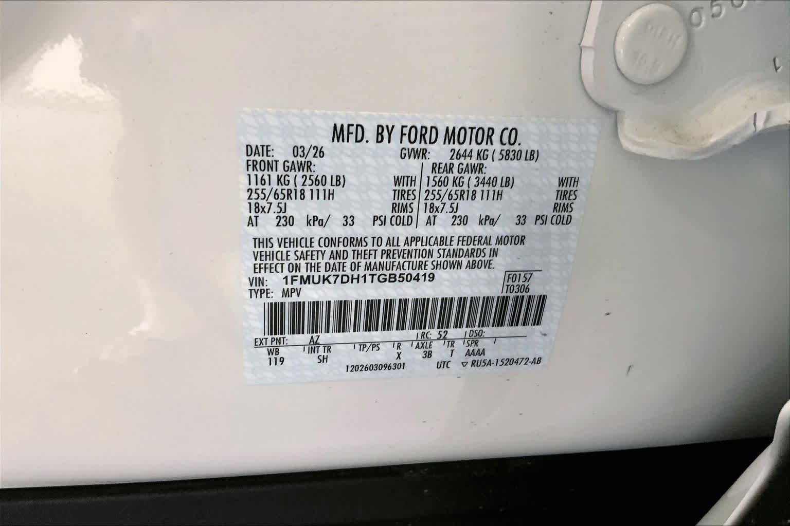 New 2026 Star White Metallic Tri-Coat Ford Active image 20