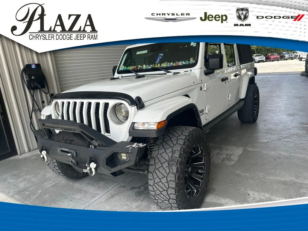 Used 2021 Bright White Clearcoat Jeep Overland image 1
