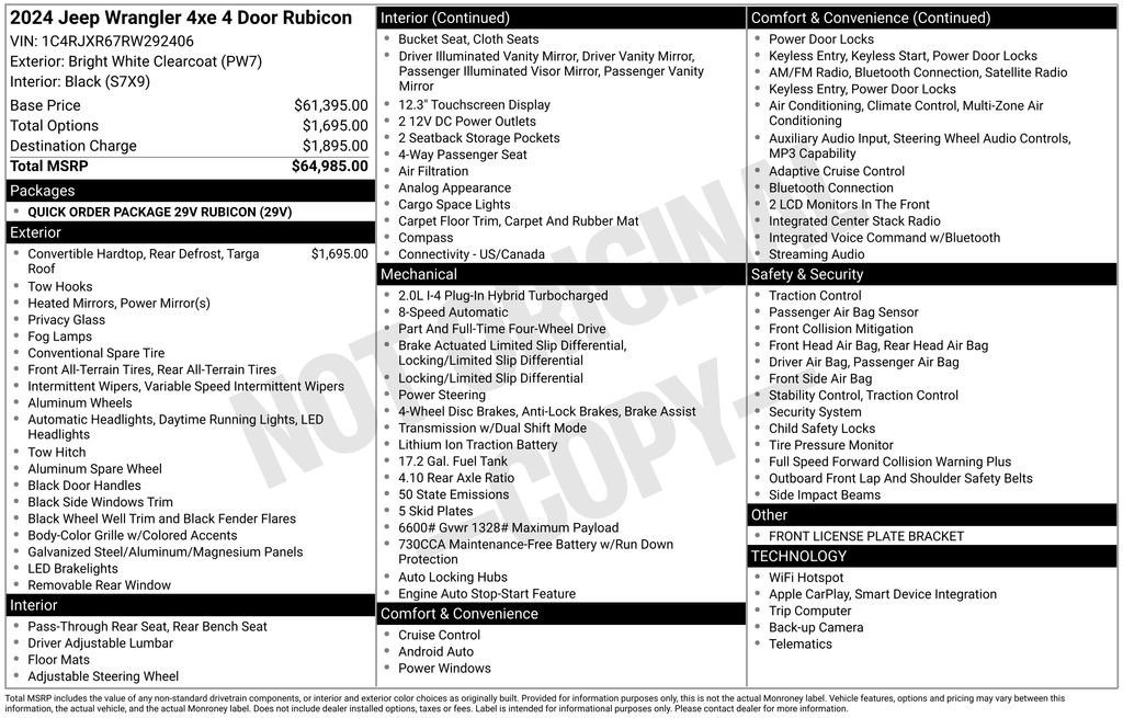 Used 2024 White Jeep Rubicon 4xe image 11