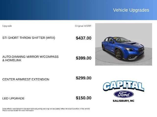 Used 2024 Blue Subaru Premium image 2