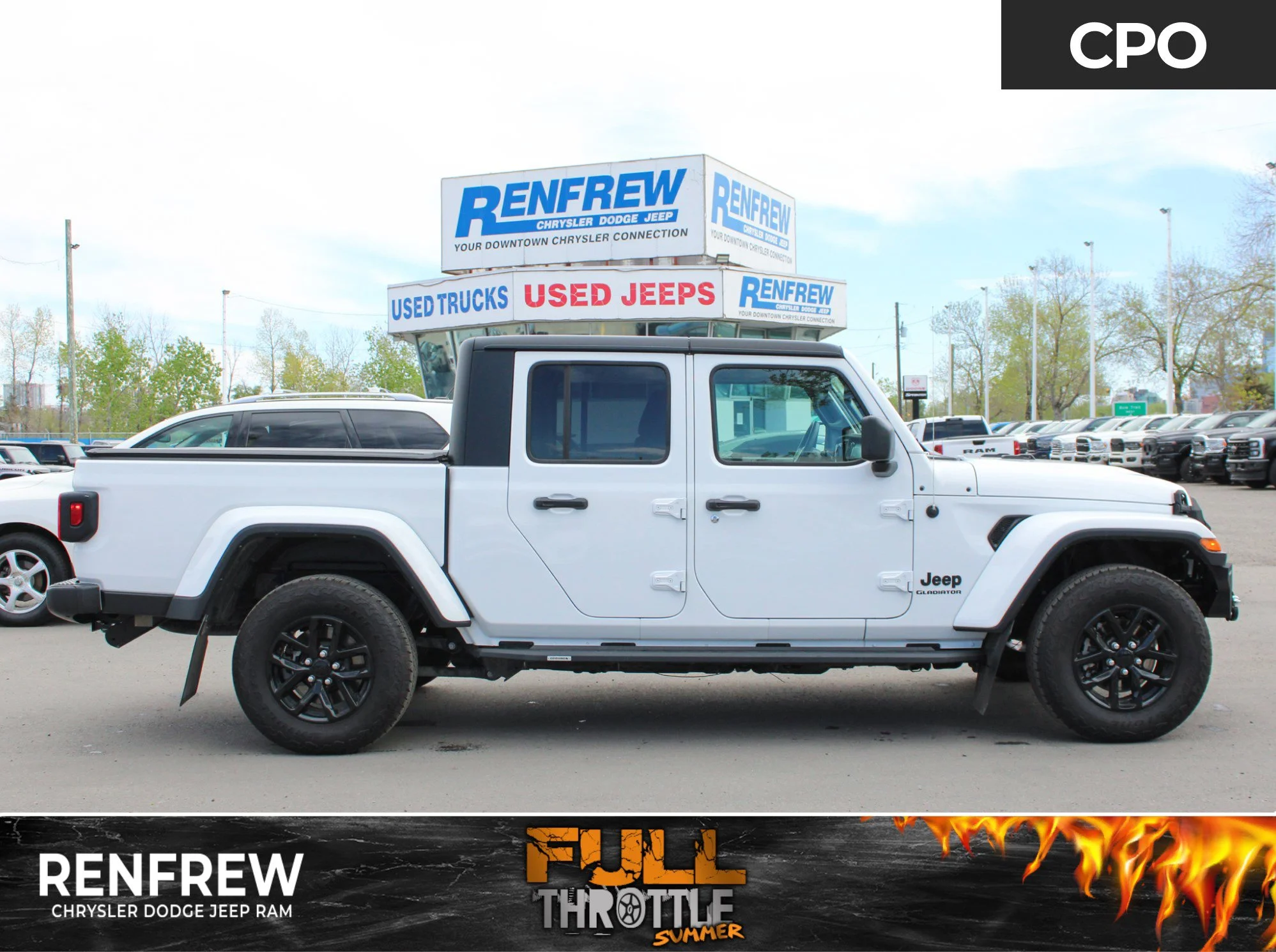 Certified Used 2023 White Jeep Sport S * V6 | Apple CarPlay | Backup Camera | Alpine | Remote Start | Tonneau Cover image 1