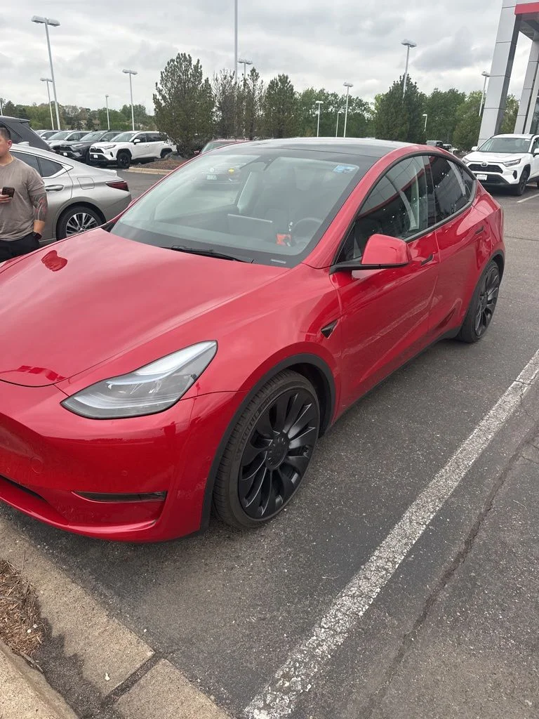 Used 2022 Red Tesla Performance image 5