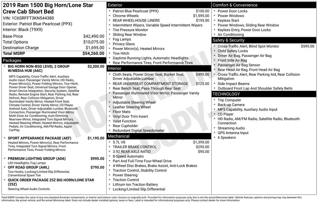 Used 2019 Blue Ram Big Horn/Lone Star image 4