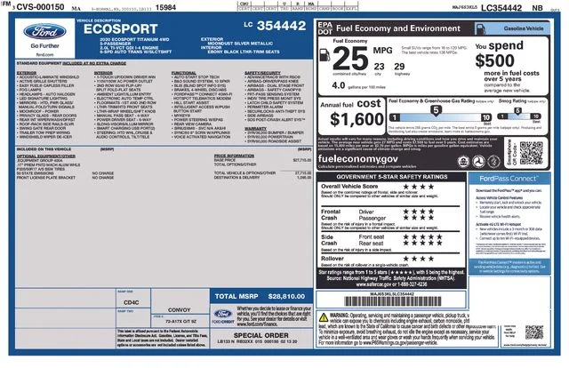Used 2020 Silver Ford Titanium image 7