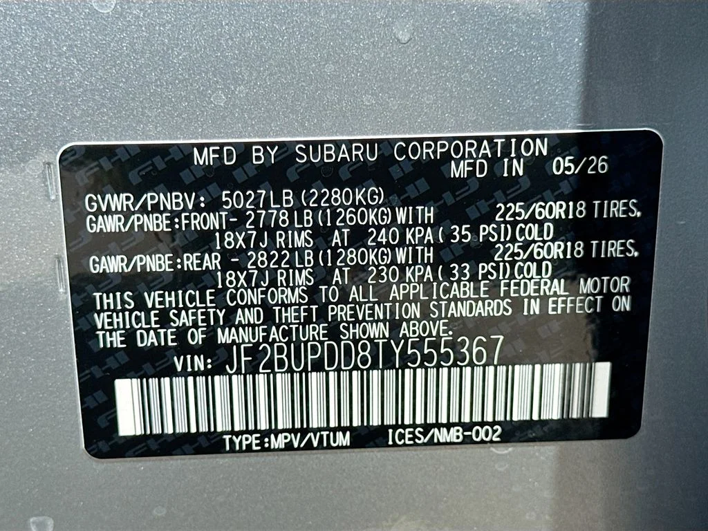 New 2026 Silver Subaru Limited image 43