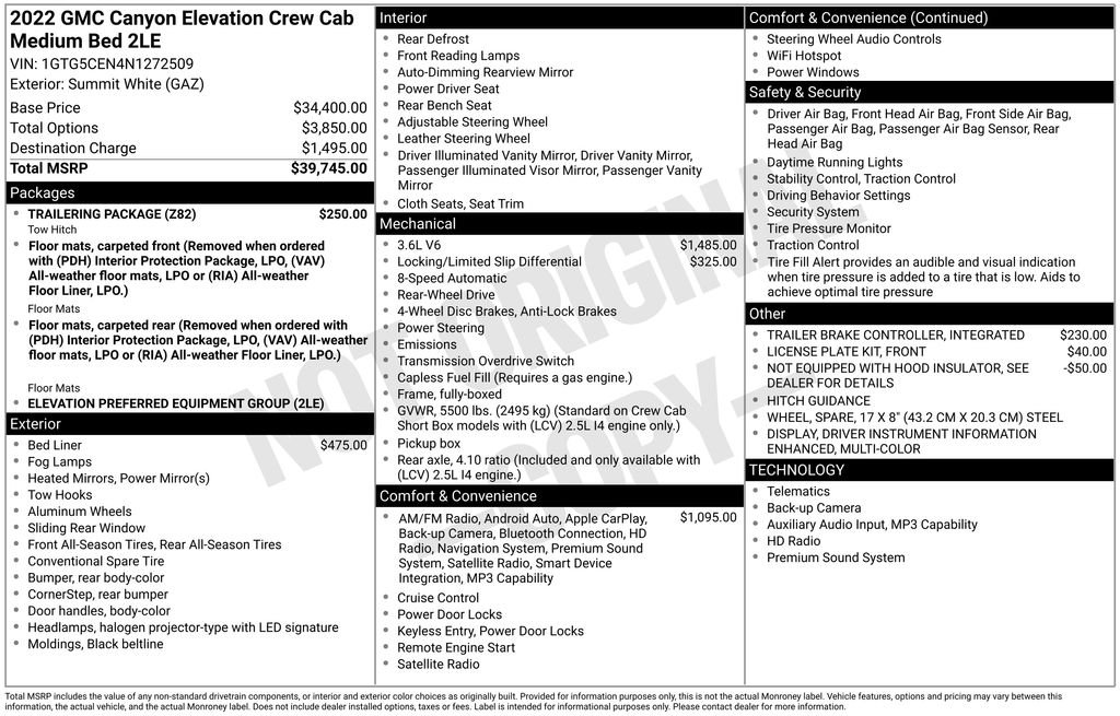 Used 2022 White GMC Elevation image 6