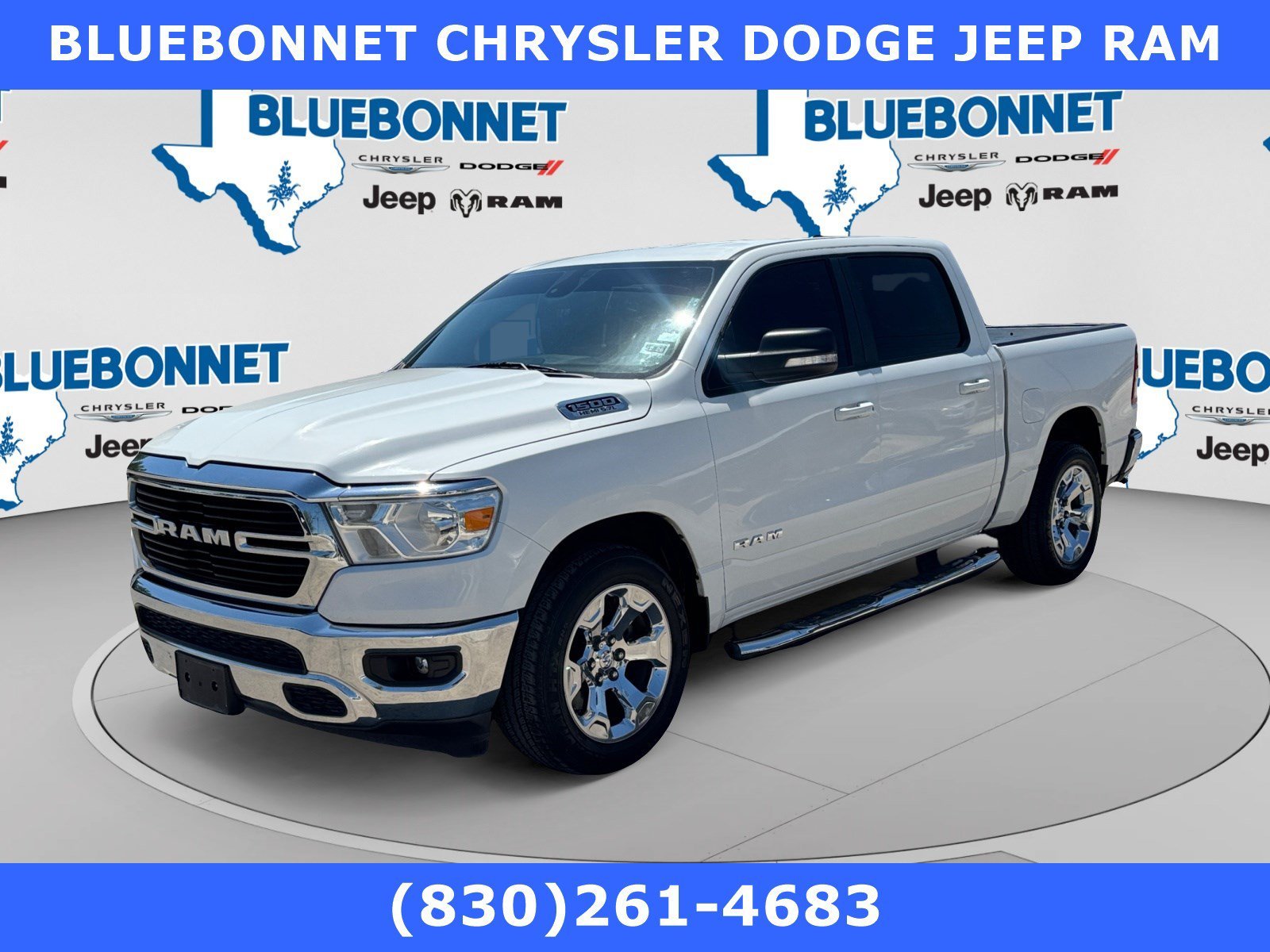 Used 2021 Bright White Clearcoat Ram Lone Star image 1