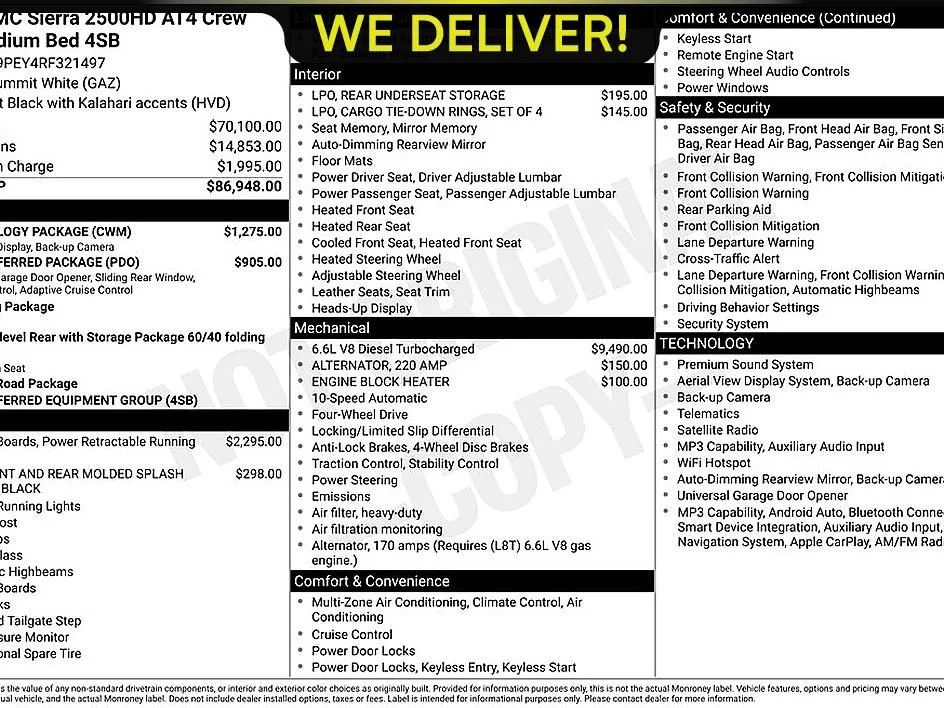 Used 2024 Summit White GMC AT4 image 25