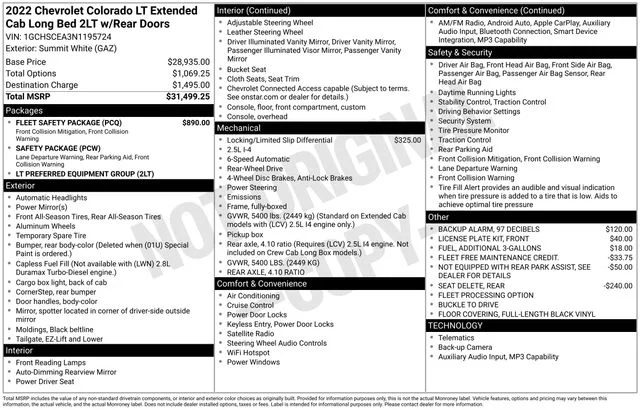Used 2022 White Chevrolet LT image 9