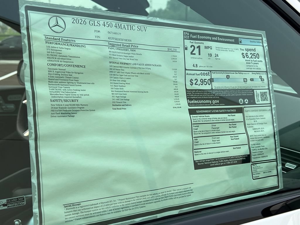 New 2026 MANUFAKTUR Moonlight White Metallic Mercedes-Benz GLS 450 image 78