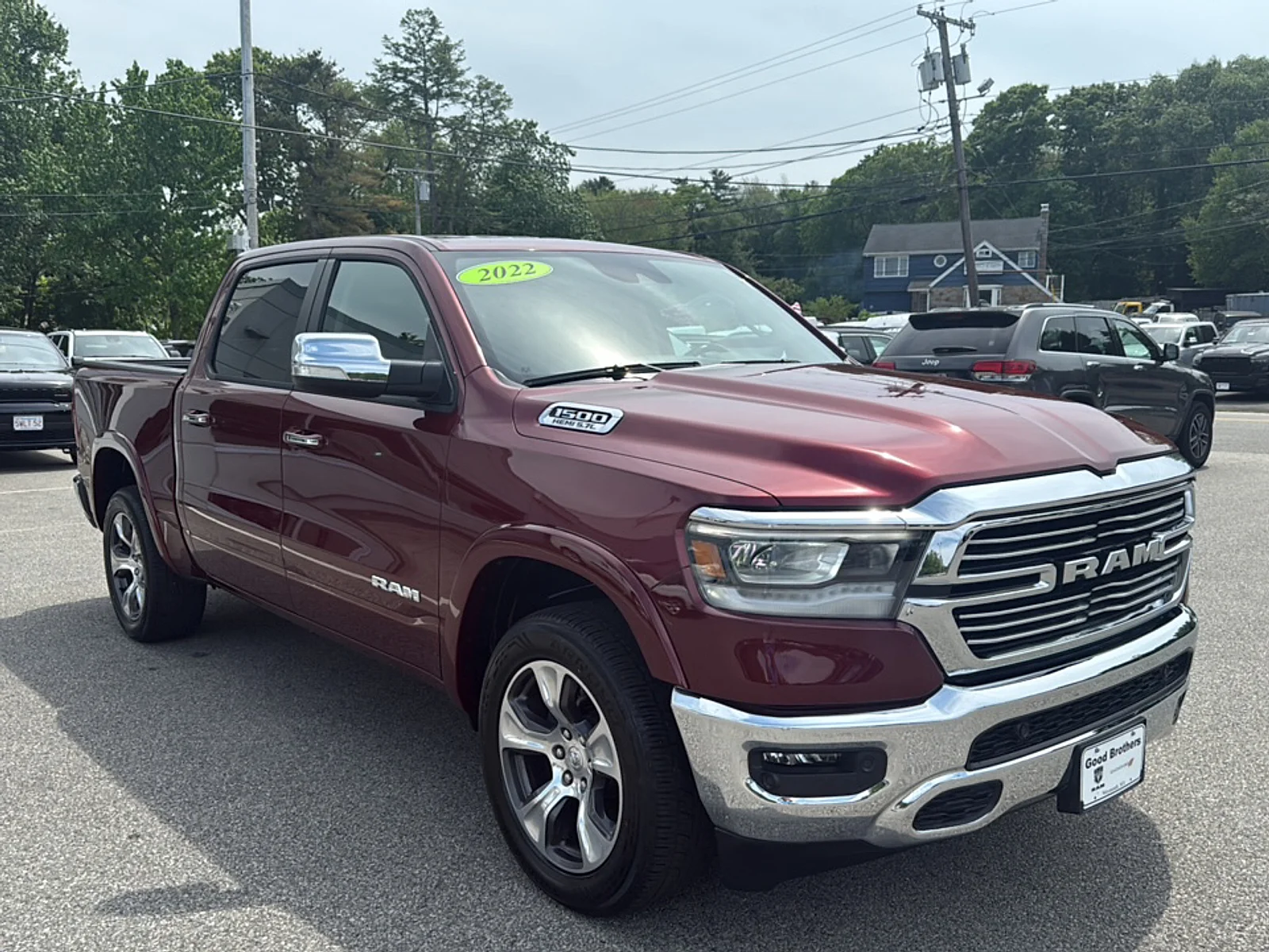 Certified Used 2022 Delmonico Red Pearlcoat Ram Laramie Crew Cab 4x4 5