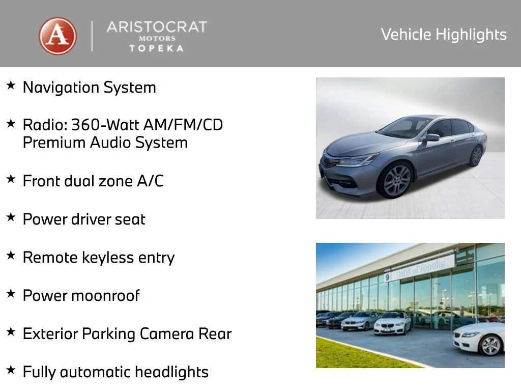 Used 2016 Honda Accord Touring with VIN 1HGCR3F9XGA028212 for sale in Kansas City