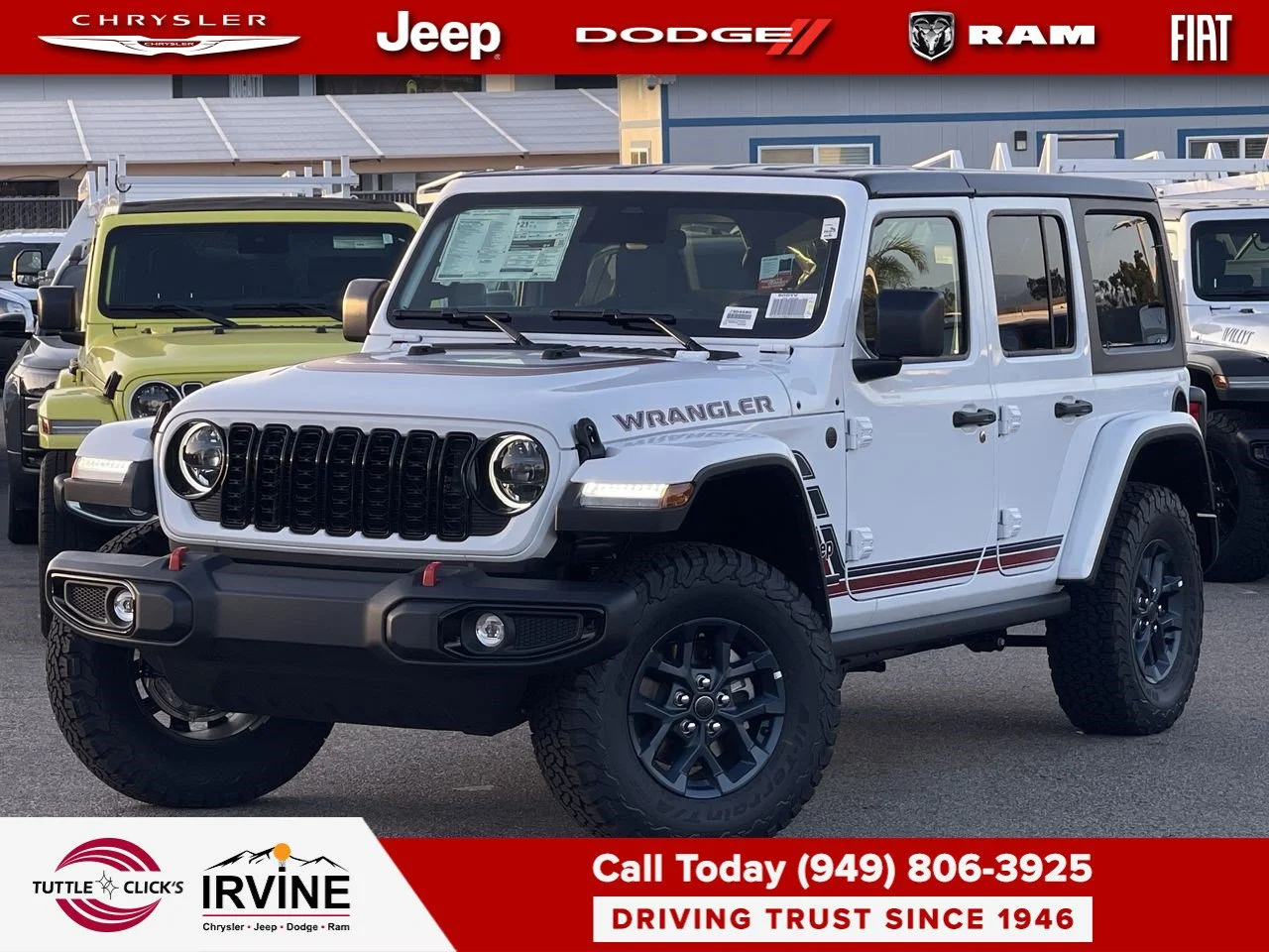 New 2026 Bright White Clear-Coat Exterior Paint Jeep America 250 image 1
