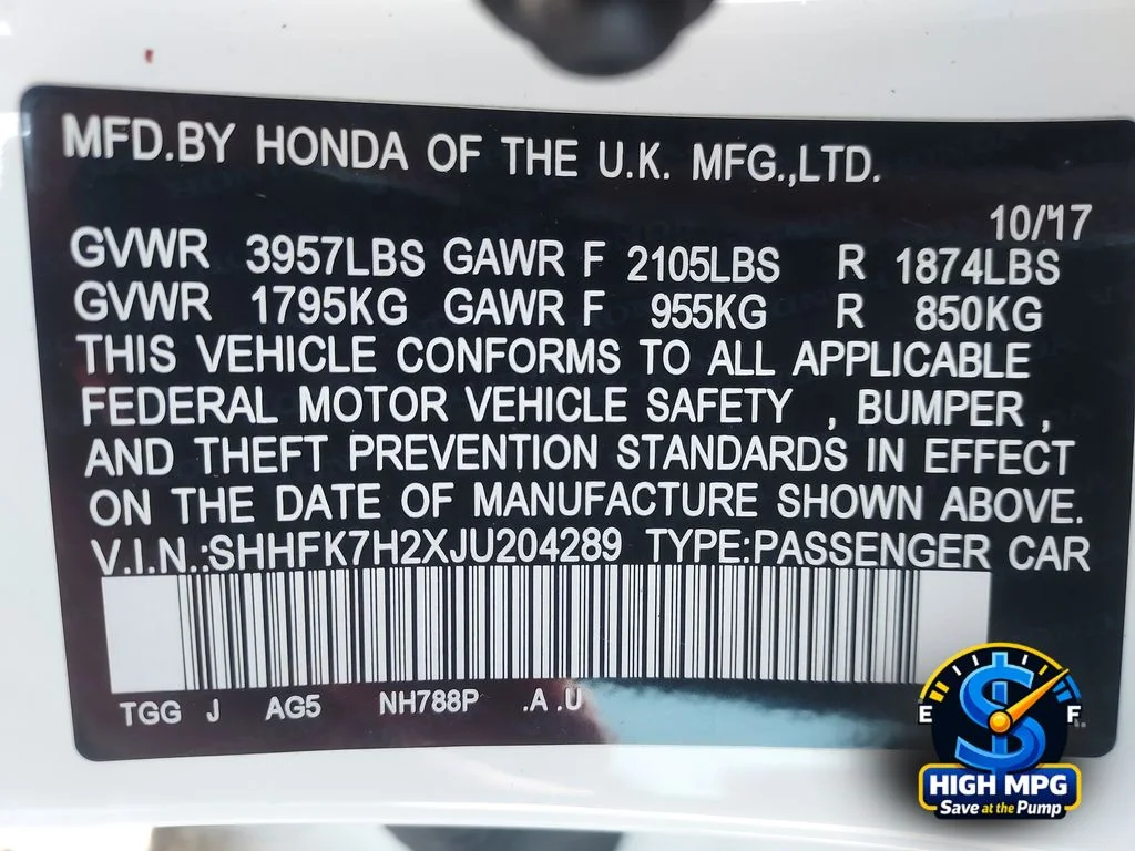 Used 2018 White Honda LX image 34