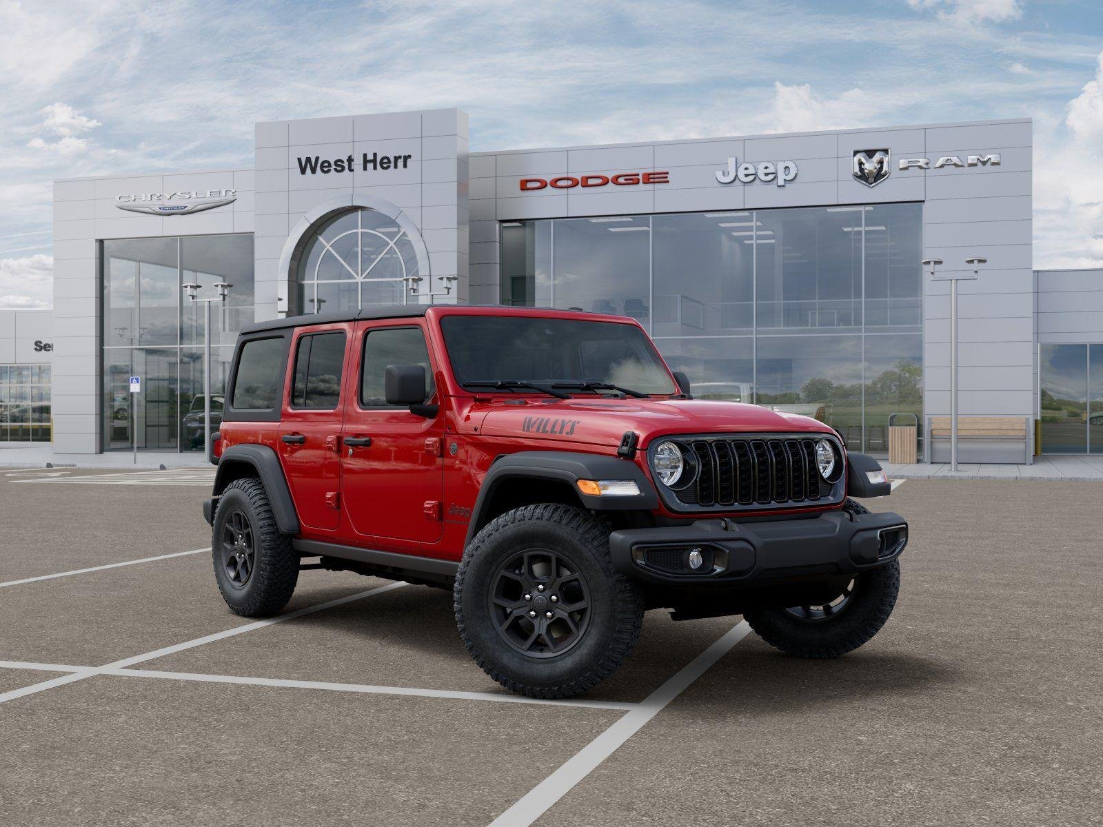New 2026 Firecracker Red Clear-Coat Exterior Paint Jeep WRANGLER 4-DOOR WILLYS image 5