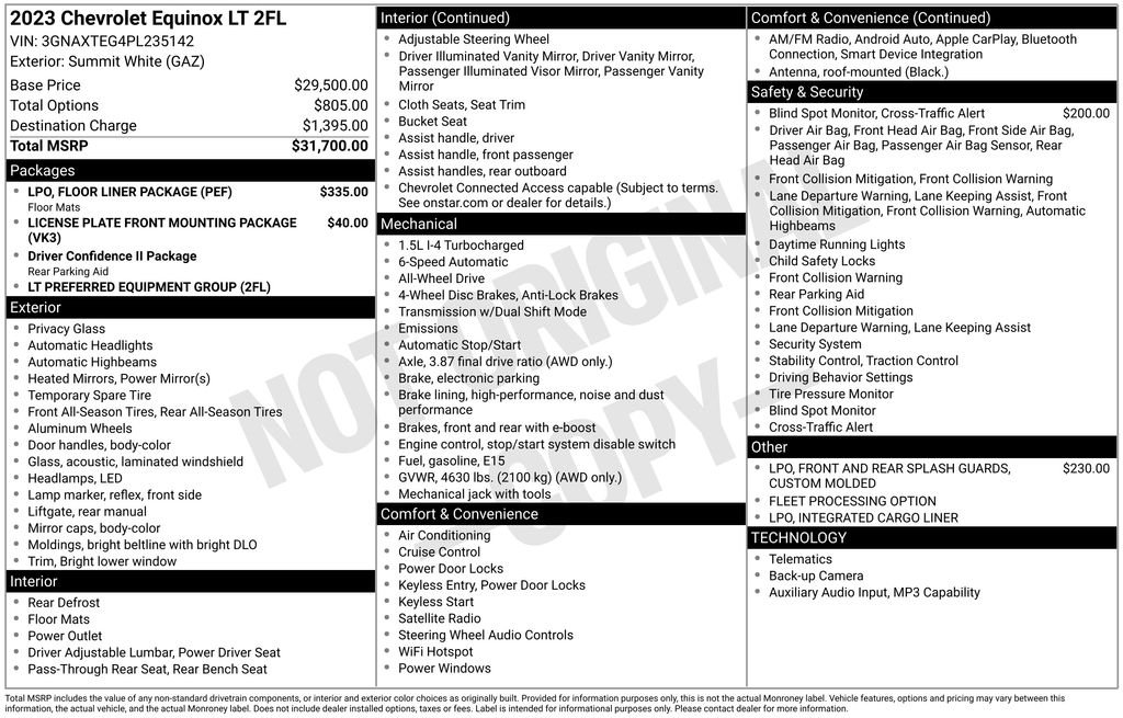 Used 2023 White Chevrolet LT image 13
