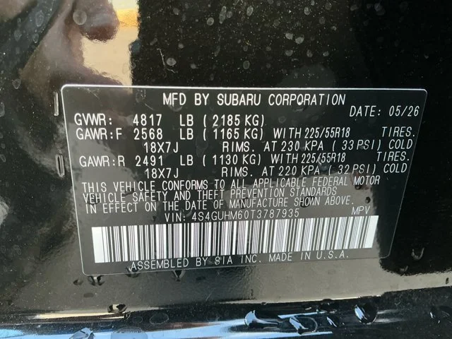 New 2026 CRYSTAL BLACK SILICA Subaru Limited image 16