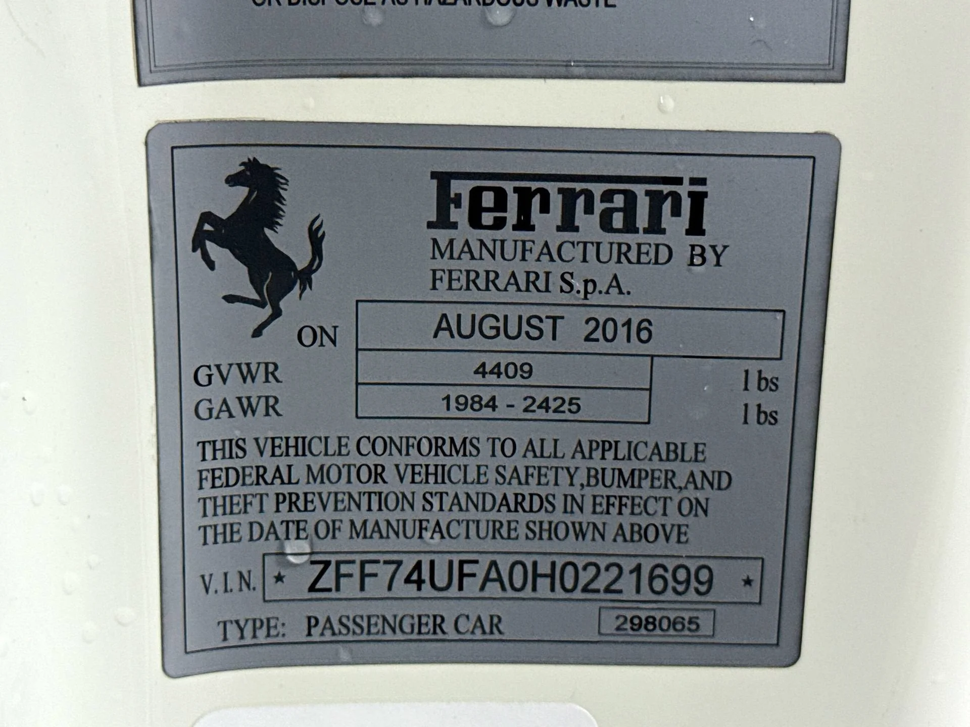 Certified Used 2017 Bianco Avus Ferrari Berlinetta image 27