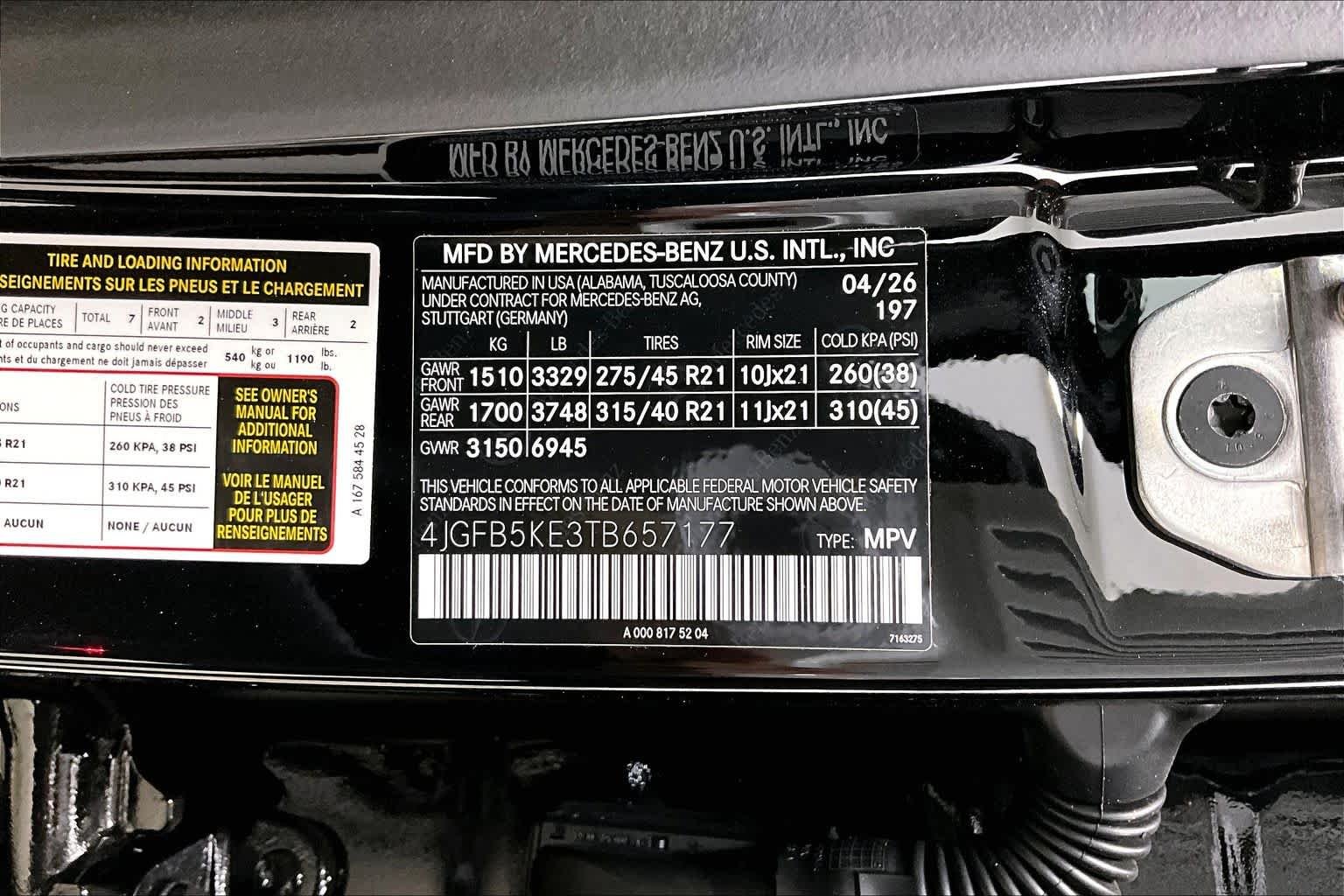 New 2026 Obsidian Black Metallic Mercedes-Benz GLE 450 image 21