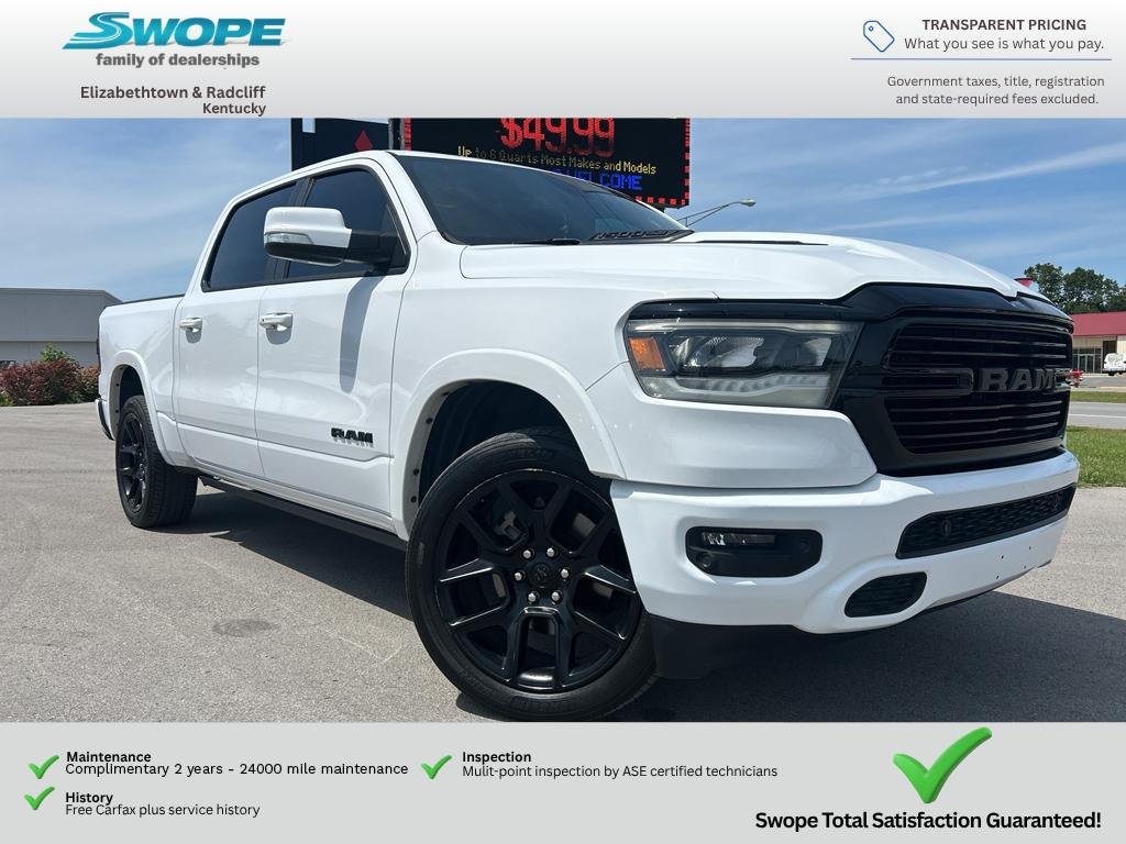 Used 2020 Bright White Clearcoat Ram Laramie image 1