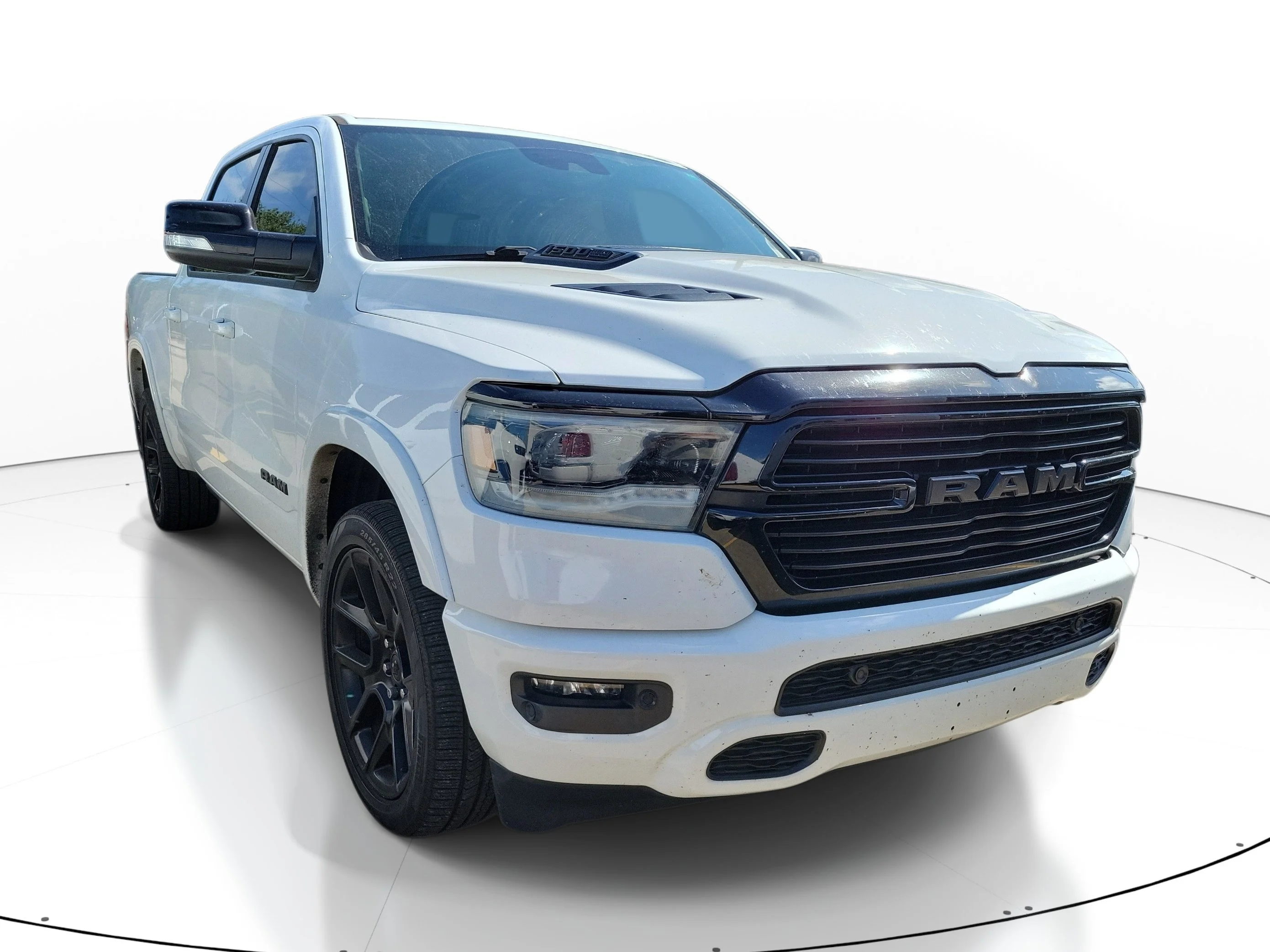 Used 2022 Bright White Clearcoat Ram Laramie image 1