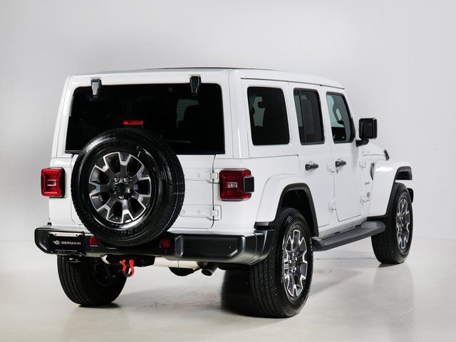 Used 2024 Bright White Clearcoat Jeep Sahara image 2