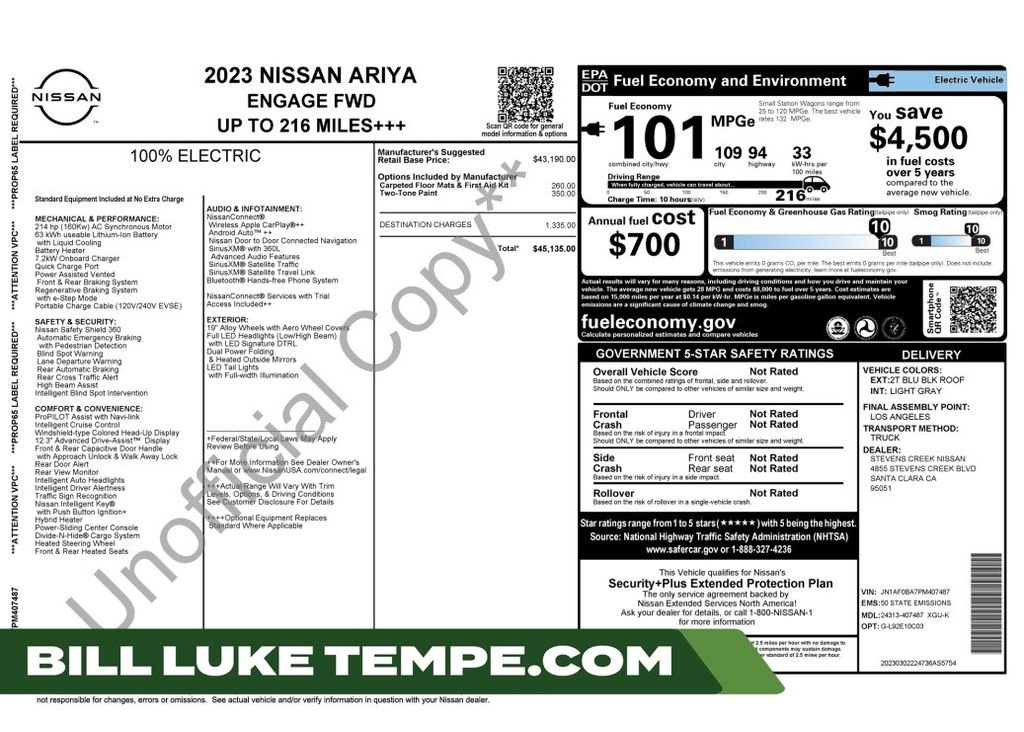 Used 2023 Deep Ocean Blue Nissan ENGAGE image 1