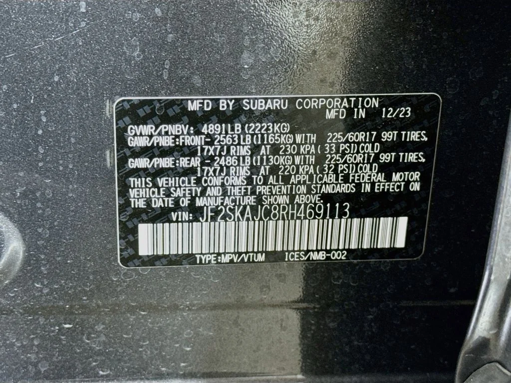 Certified Used 2024 Gray Subaru Wilderness image 43