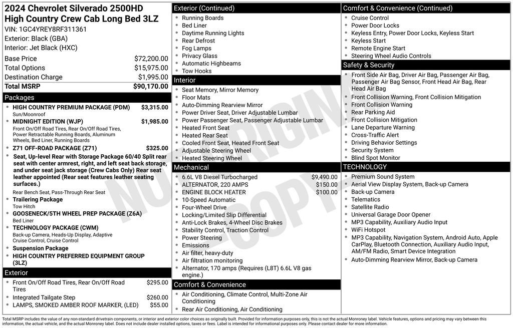 Used 2024 Black Chevrolet High Country image 38