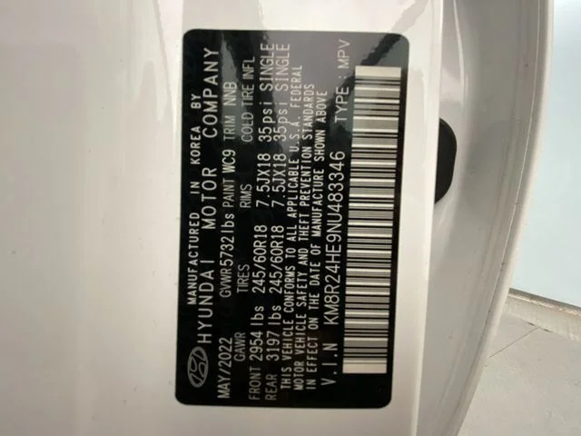 Used 2022 White Hyundai SEL image 28