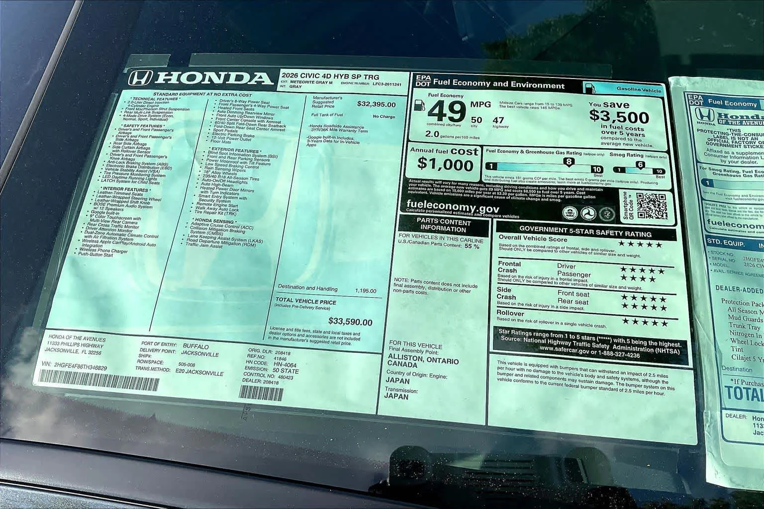 New 2026 Meteorite Gray Metallic Honda Sport Touring image 20