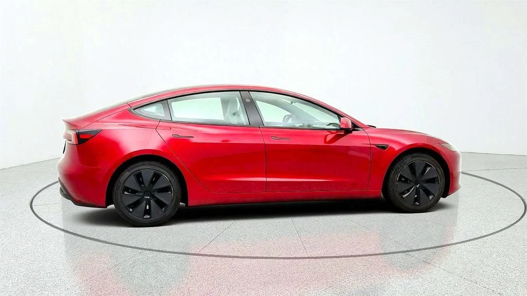Used 2026 Ultra Red Tesla Long Range RWD w/ White & Black Premium Interior image 4