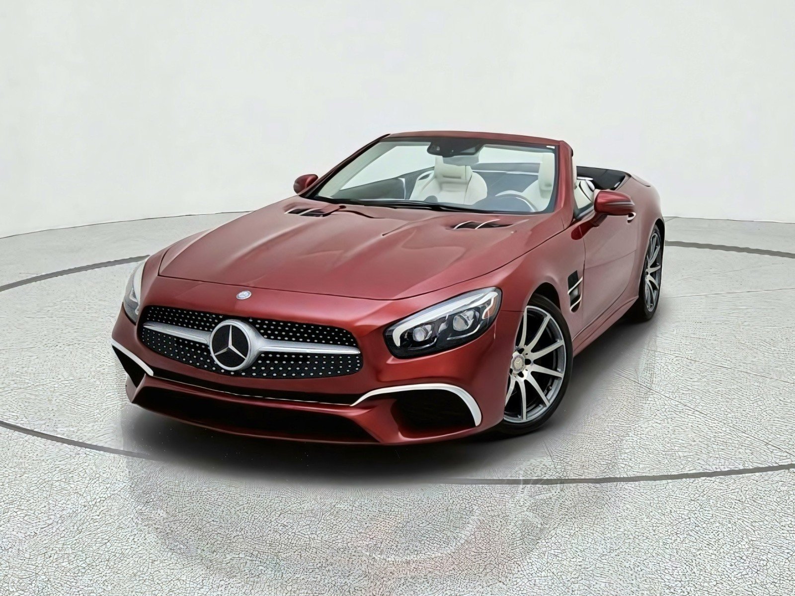 Used 2017 designo Cardinal Red Metallic Mercedes-Benz SL 450 image 2